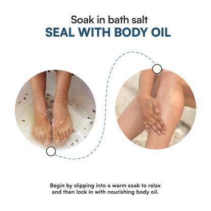 Body Care Duo – Bath Salts & Nourishing Body Oil