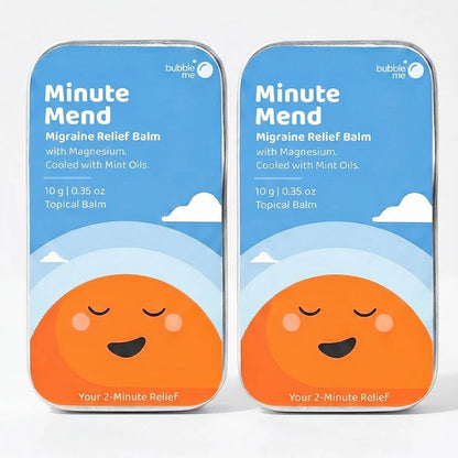 Minute Mend Magnesium Balm 10g | Peppermint, Eucalyptus, Chamomile | Migraine Headache Relief | 2-Minute Reset | Balm For Headache