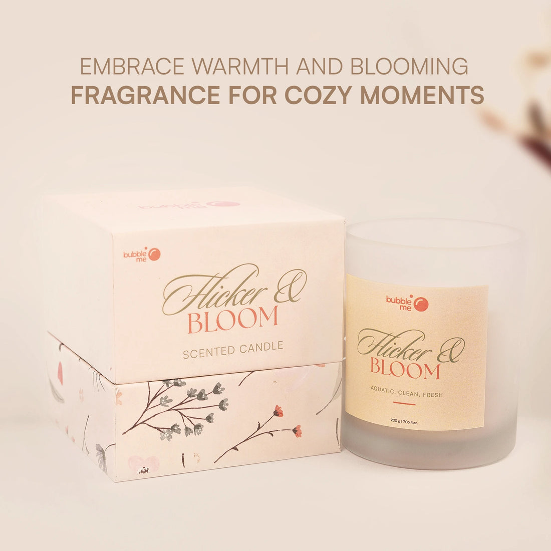 Flicker &amp; Bloom Candle