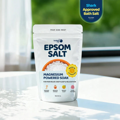 Magnesium Powered Epsom Salt Soak | 100% Pharma-grade Magnesium Sulphate | Peppermint Essential Oil | 1 Kg Epsom Salt