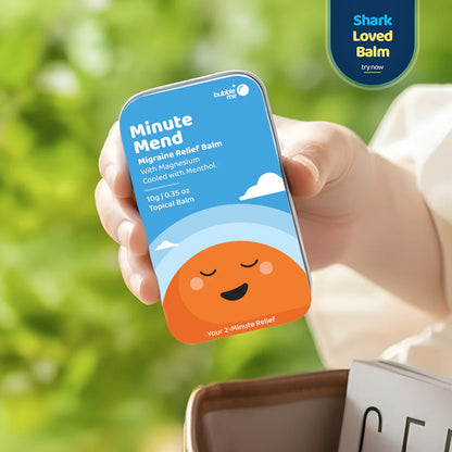 Minute Mend Magnesium Balm 10g | Peppermint, Eucalyptus, Chamomile | Migraine Headache Relief | 2-Minute Reset | Balm For Headache