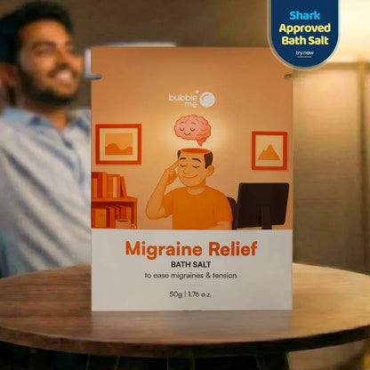 Migraine Relief | Epsom Salt with Peppermint & Chamomile Herbs | Bath Salt Sachet