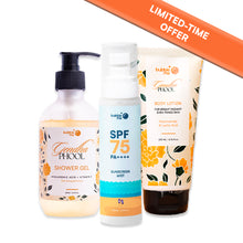 Daily Body Care Combo | Sunscreen, Shower Gel & Lotion