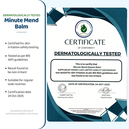 Minute Mend Magnesium Balm 10g | Peppermint, Eucalyptus, Chamomile | Migraine Headache Relief | 2-Minute Reset | Balm For Headache