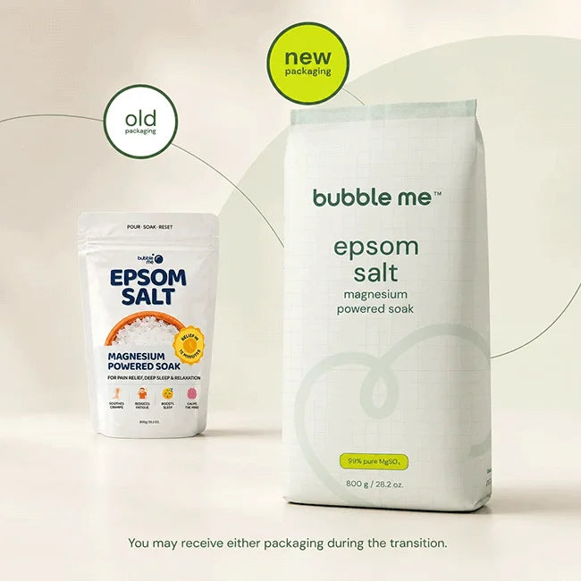 Magnesium Powered Epsom Salt 800g | 99.8% Epsom Salt + Peppermint