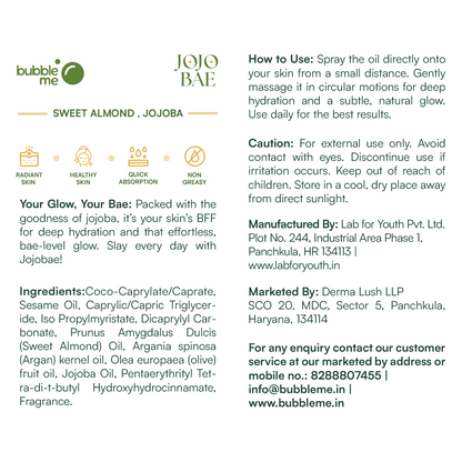 Jojo Bae Body Oil with Almond & Vitamin E for Deep Nourishment