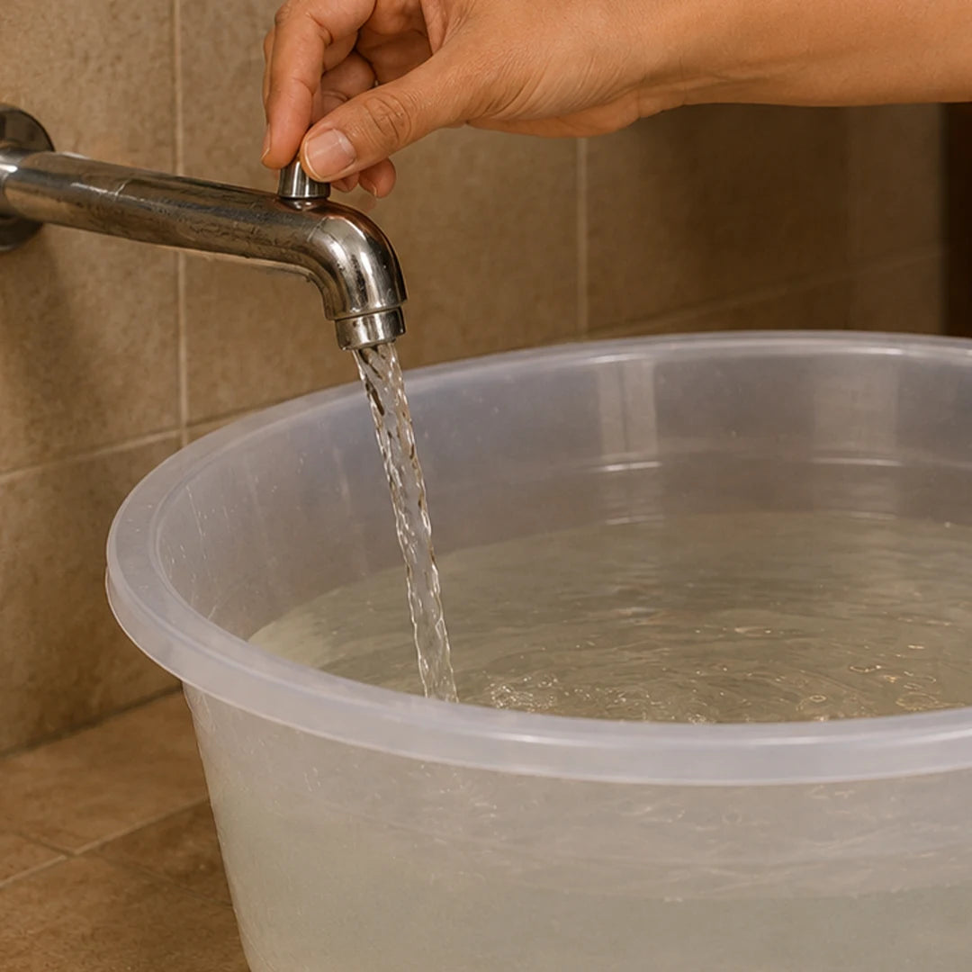 Add Bath Salt to Warm Water